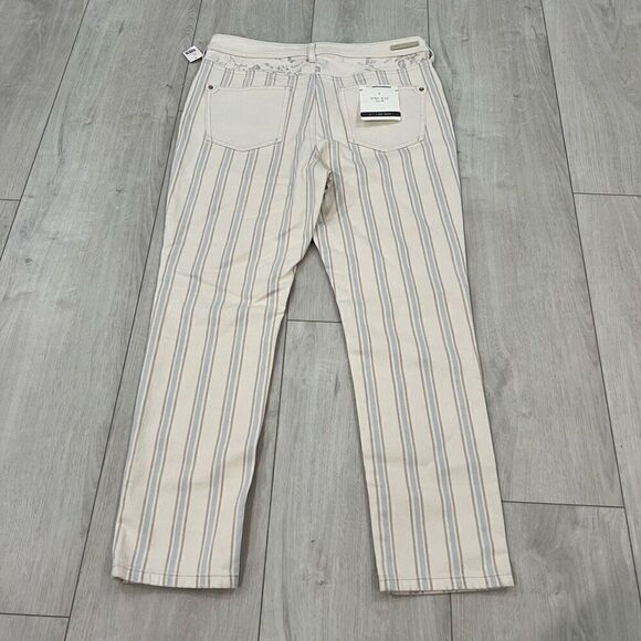 Anthropologie Size 30 Pilcro Letterpress High-Rise Slim Striped Jeans New - Picture 2 of 8